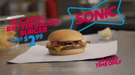 Song from sonic commercial - Two friends play a game of naming all of the words related to "butter" as they pass the time in the car. They pass a sign for Sonic Drive-In and one of them names the Garlic Butter Bacon Burger. You can try the limited-time burger for half price when you order in the app. Published. November 01, 2021.